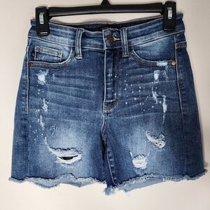 Judy Blue Bleach Splatter Short